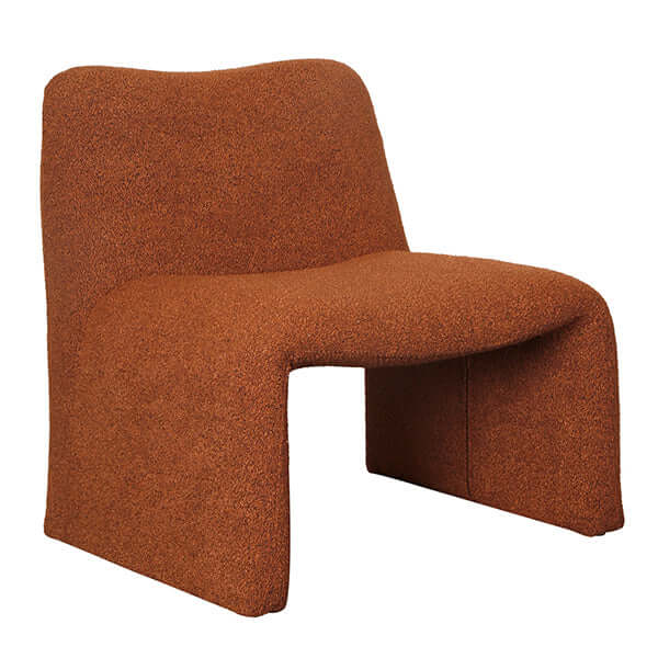 Enzo Boucle Accent Chair - Terracotta