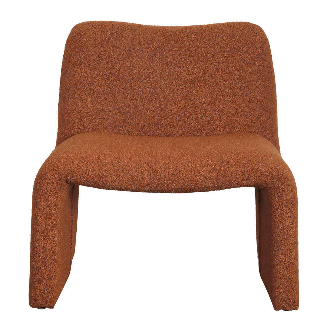 Enzo Boucle Accent Chair - Terracotta