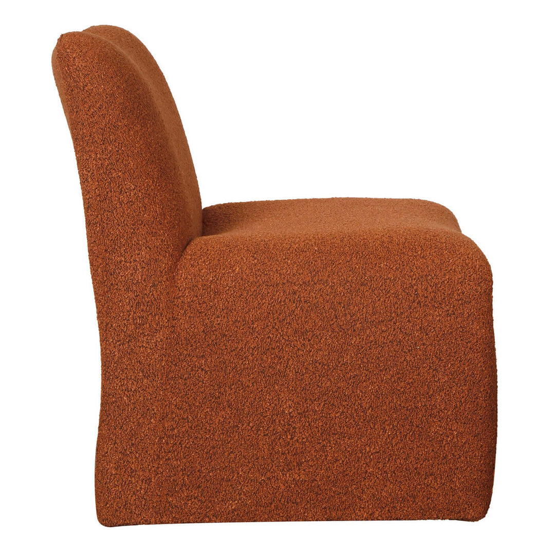 Enzo Boucle Accent Chair - Terracotta