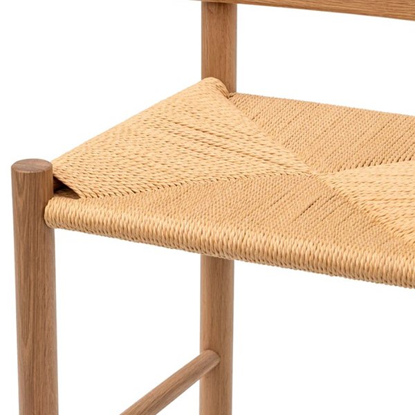 Erika 65cm Bar Stool - Natural with Back Rest