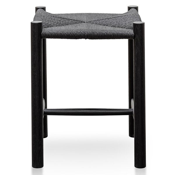 Erika Oak Low Stool - Black