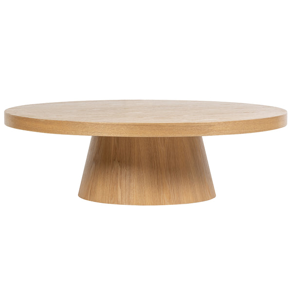 Erna 1.1m Round Coffee Table - Natural Oak