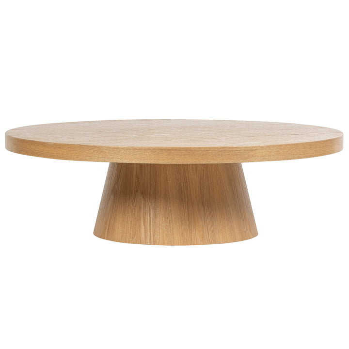 Erna 1.1m Round Coffee Table - Natural Oak