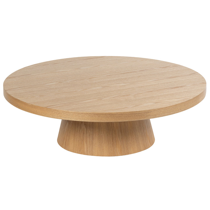 Erna 1.1m Round Coffee Table - Natural Oak