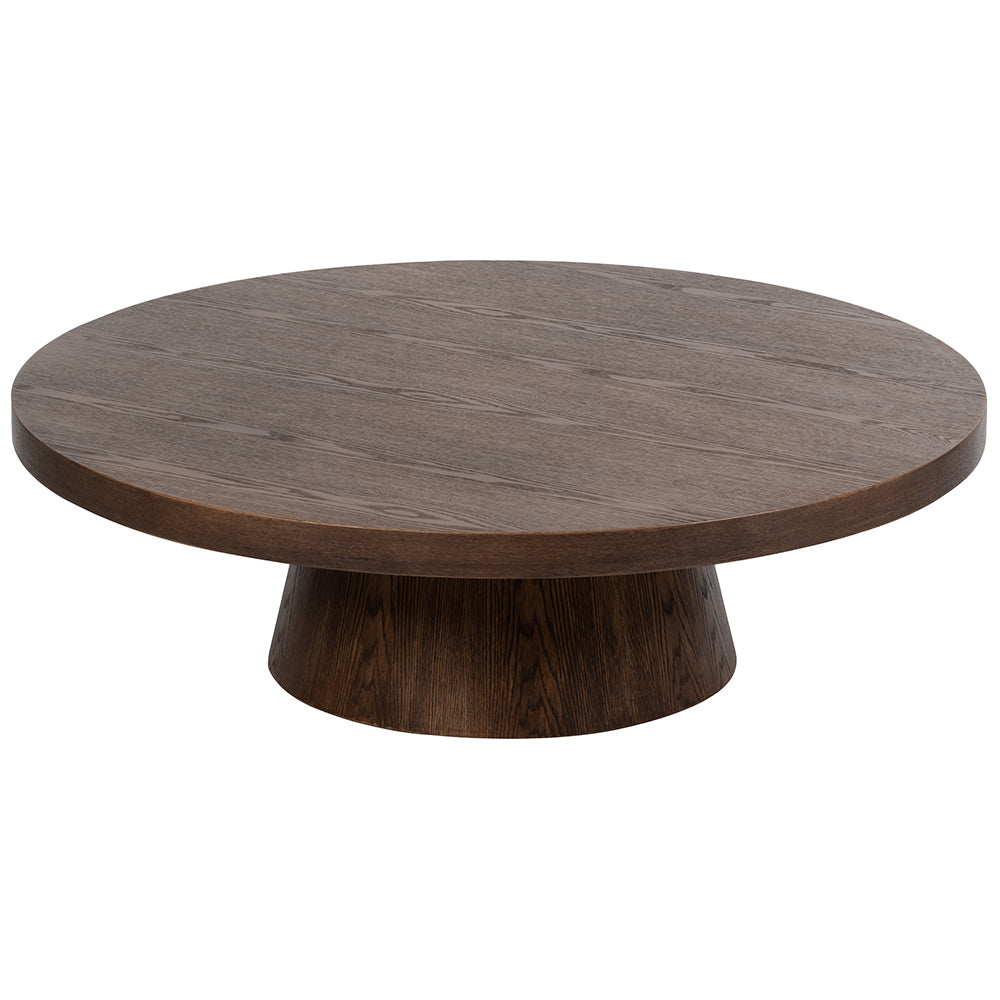 Erna 1.1m Round Coffee Table - Walnut