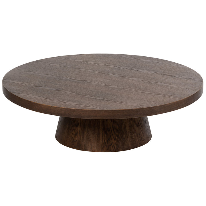 Erna 1.1m Round Coffee Table - Walnut