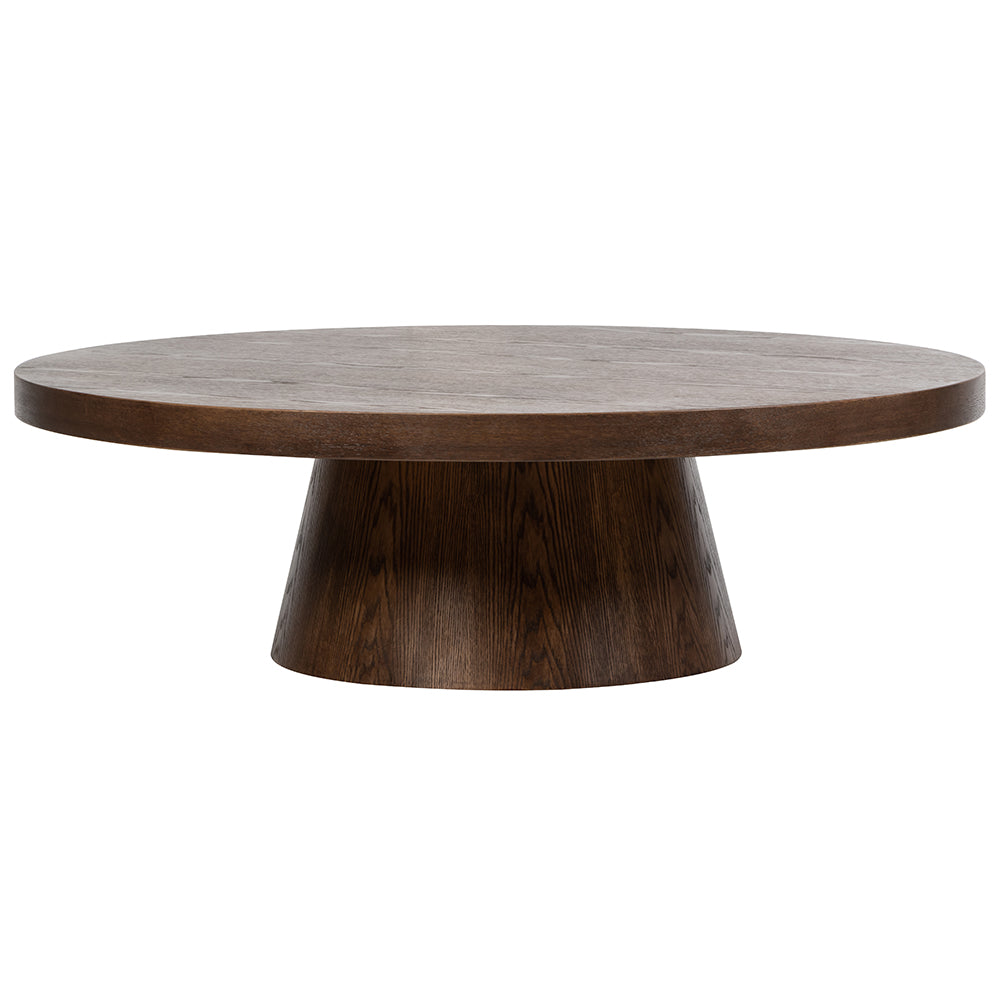 Erna 1.1m Round Coffee Table - Walnut