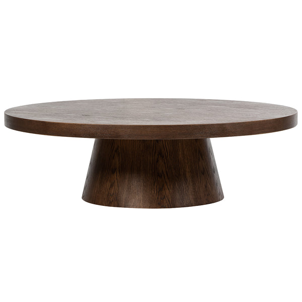 Erna 1.1m Round Coffee Table - Walnut