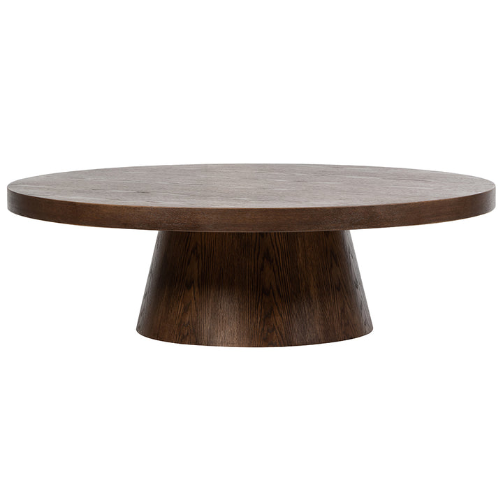 Erna 1.1m Round Coffee Table - Walnut