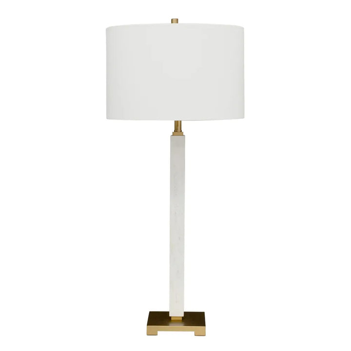 Essex Marble Table Lamp - White