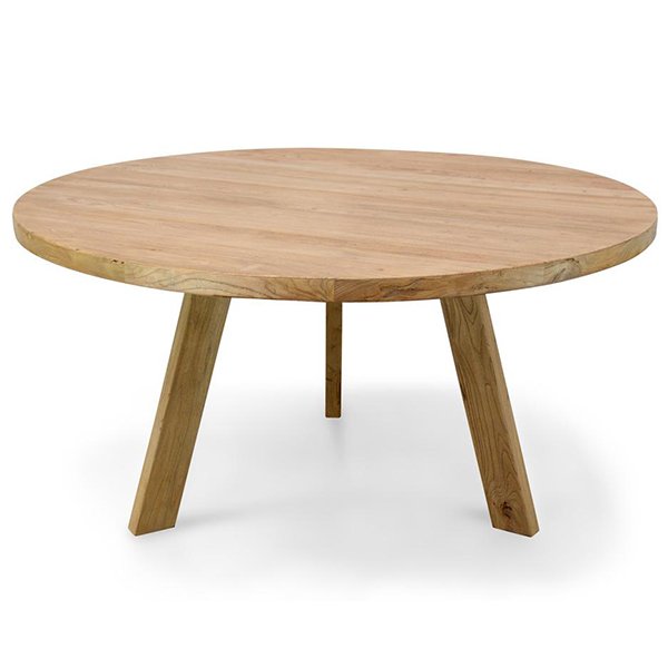 Ethan Reclaimed Elm Wood 1.5m Round Dining Table
