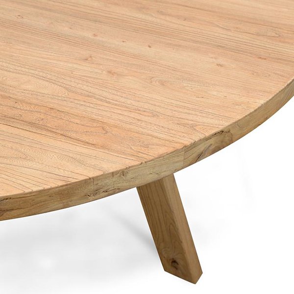 Ethan Reclaimed Elm Wood 1.5m Round Dining Table