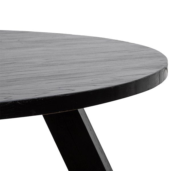 Ethan Round Dining Table - Full Black