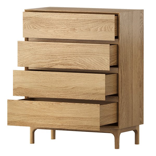 Evans Solid Oak Tallboy