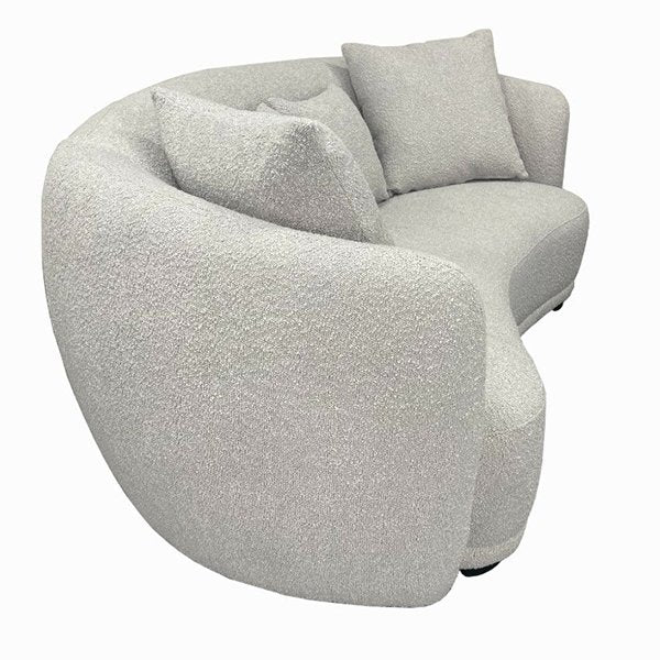 Everett Boucle Fabric 2.5 Seater Sofa - Light Grey