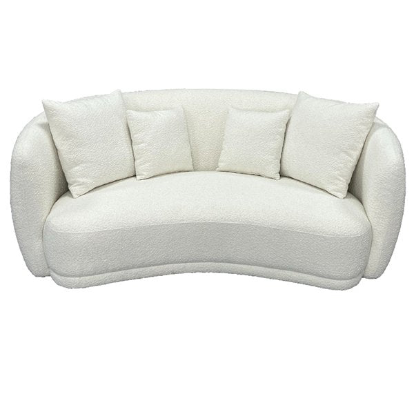 Everett Boucle Fabric 2.5 Seater Sofa - White