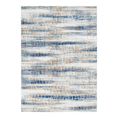 Expressions White and Dark Blue Rug