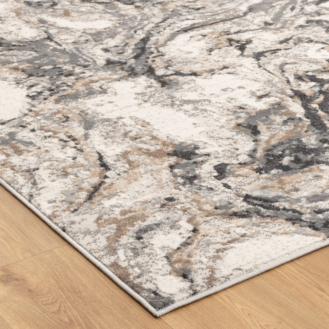 Expressions White and Dark Grey Rug