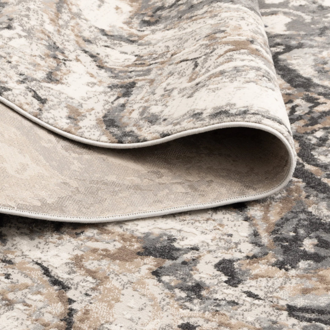 Expressions White and Dark Grey Rug