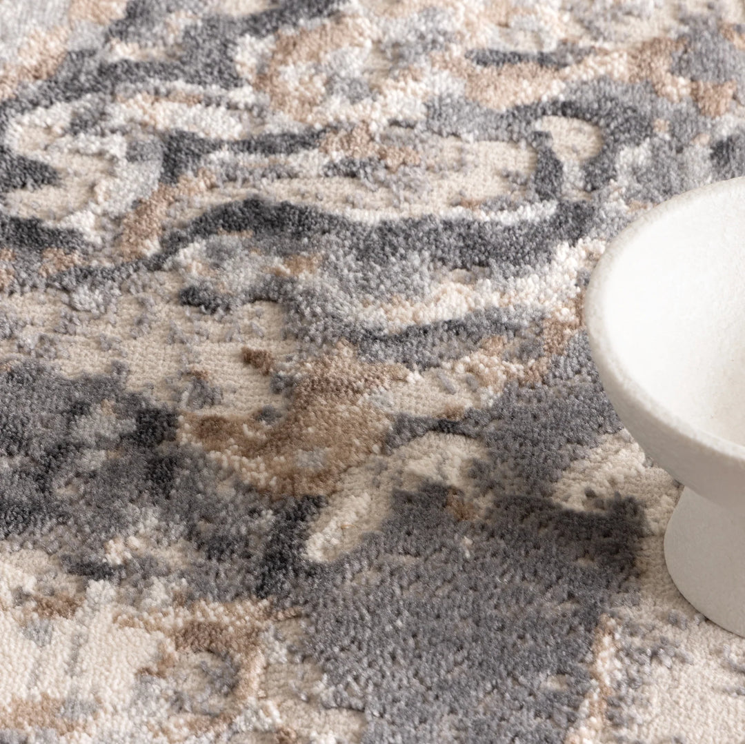 Expressions White and Dark Grey Rug