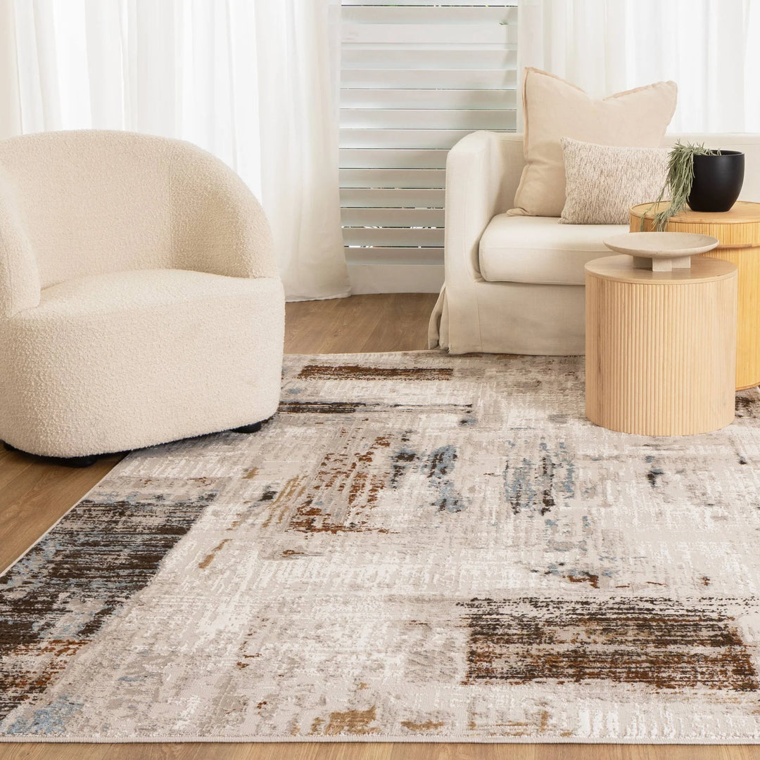 Expressions White and Light Blue Rug