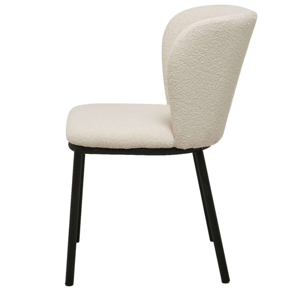 Fairbanks Dining Chairs - Boucle White