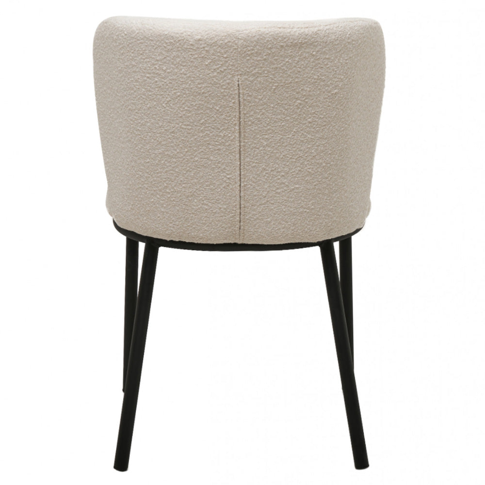 Boucle White Dining Chairs 
