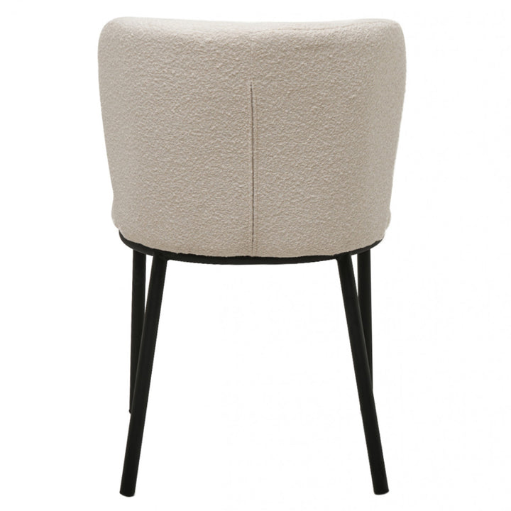 Boucle White Dining Chairs 