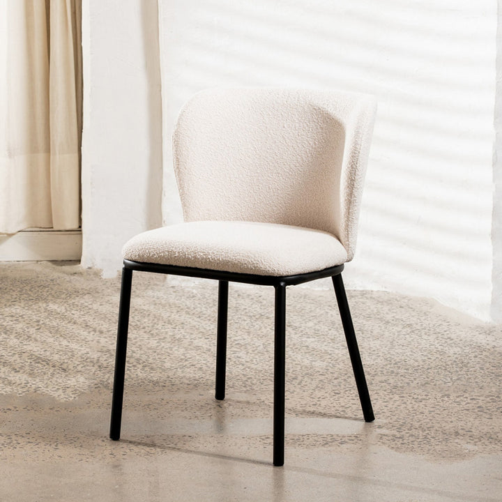 Fairbanks Dining Chairs - Boucle White