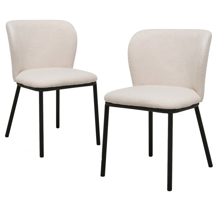 Fairbanks Dining Chairs (Set of 2) - Boucle White