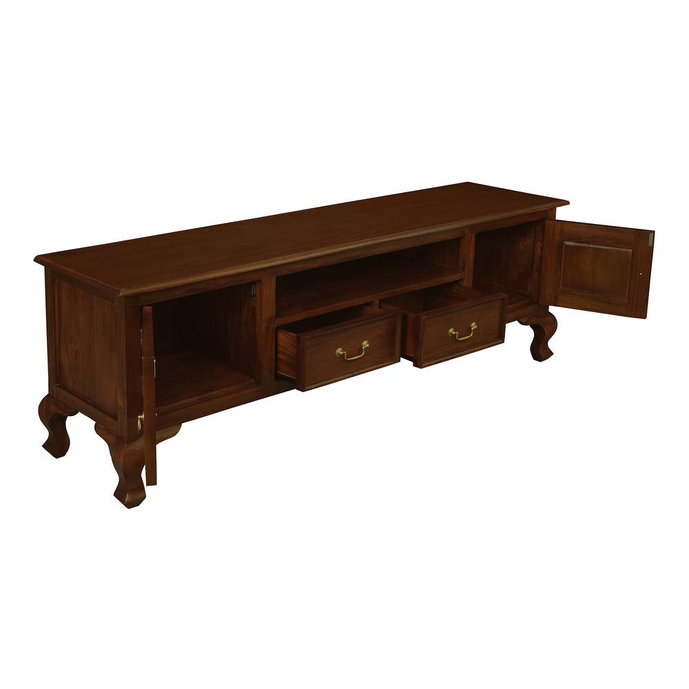 Farmhouse 2 Door 2 Drawer Entertainment Unit - Mahogany