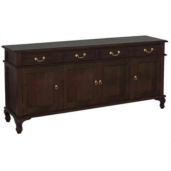 Farmhouse 4 Door 4 Drawer Buffet - Chocolate