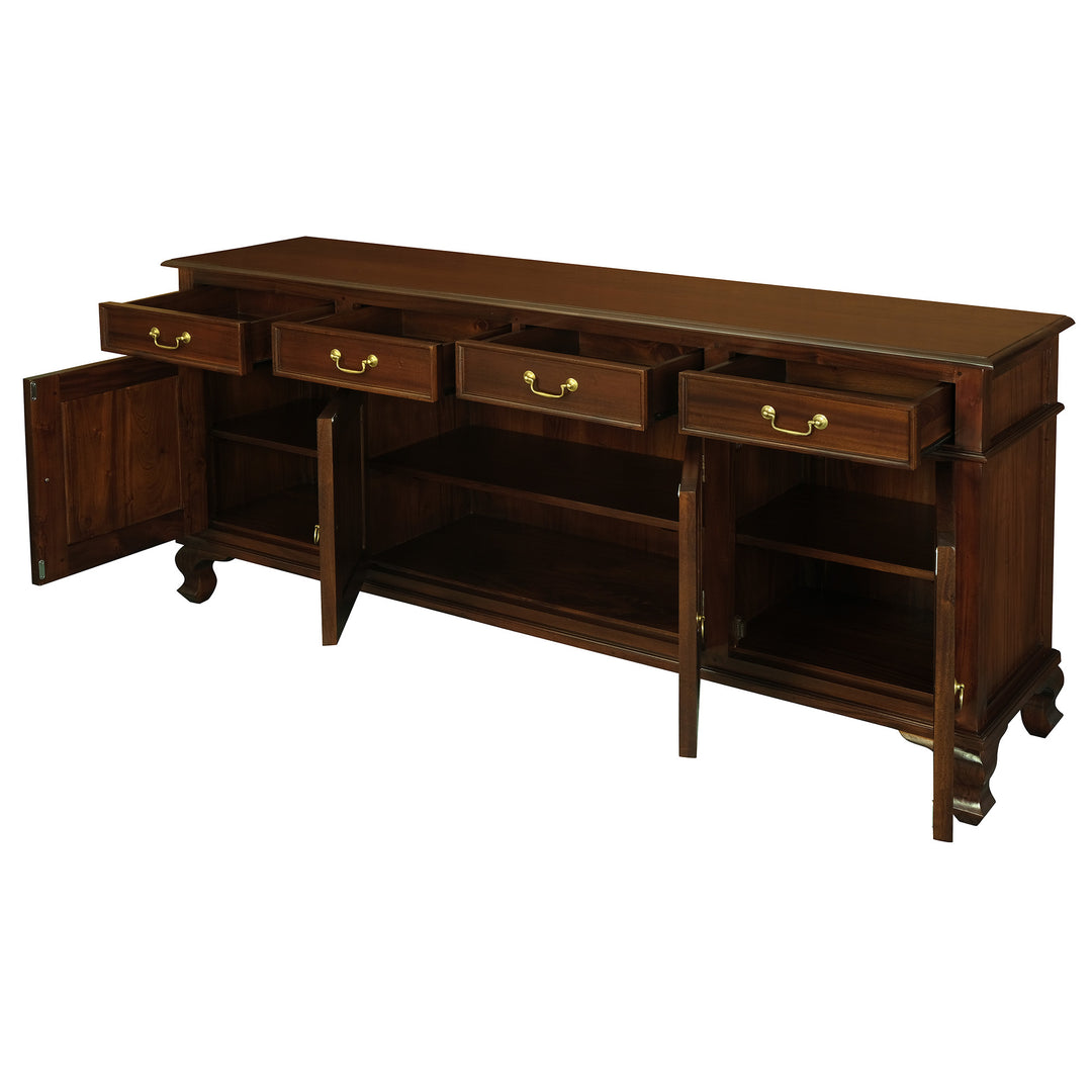 Farmhouse 4 Door 4 Drawer Buffet - Mahogany