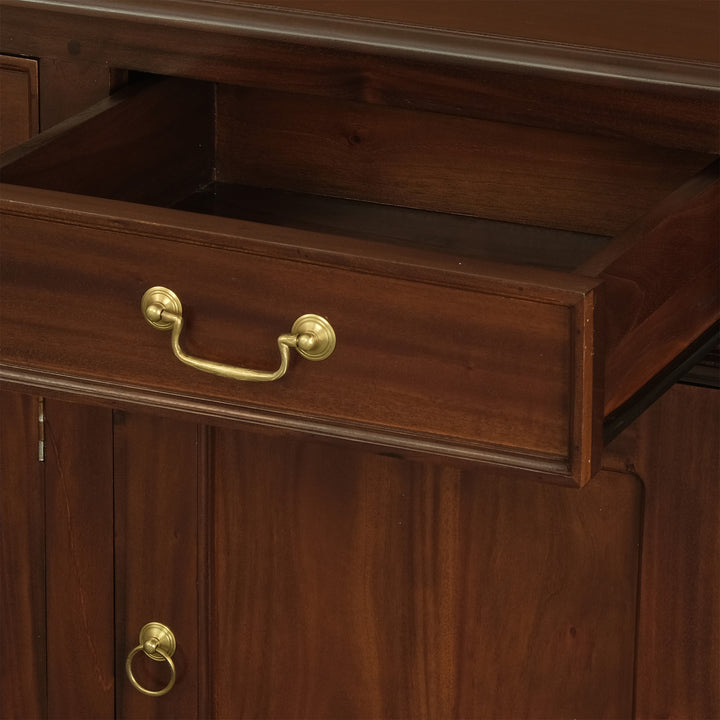 Farmhouse 4 Door 4 Drawer Buffet - Mahogany