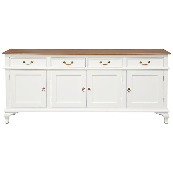 Farmhouse 4 Door 4 Drawer Buffet - Oak + White