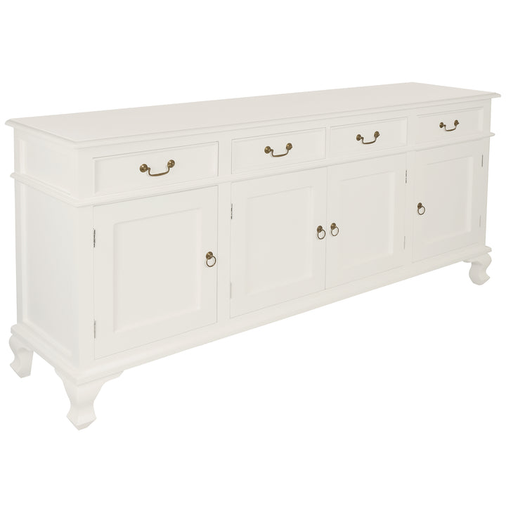 Farmhouse 4 Door 4 Drawer Buffet - White