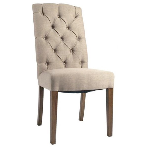 Felice Linen Dining Chair (Set of 2) - Beige