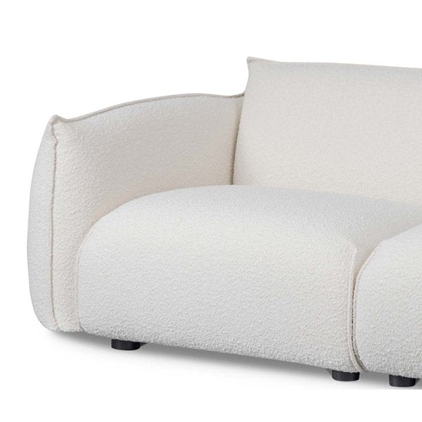 Ferrell 3 Seater Sofa - White Wash Boucle