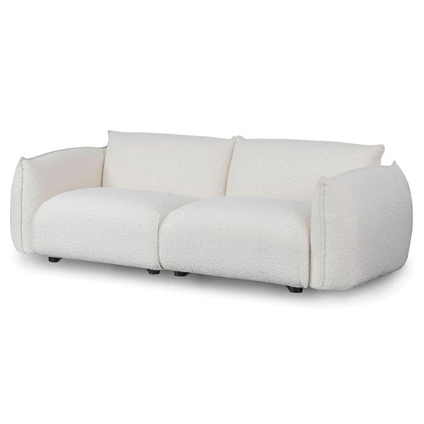 Ferrell 3 Seater Sofa - White Wash Boucle