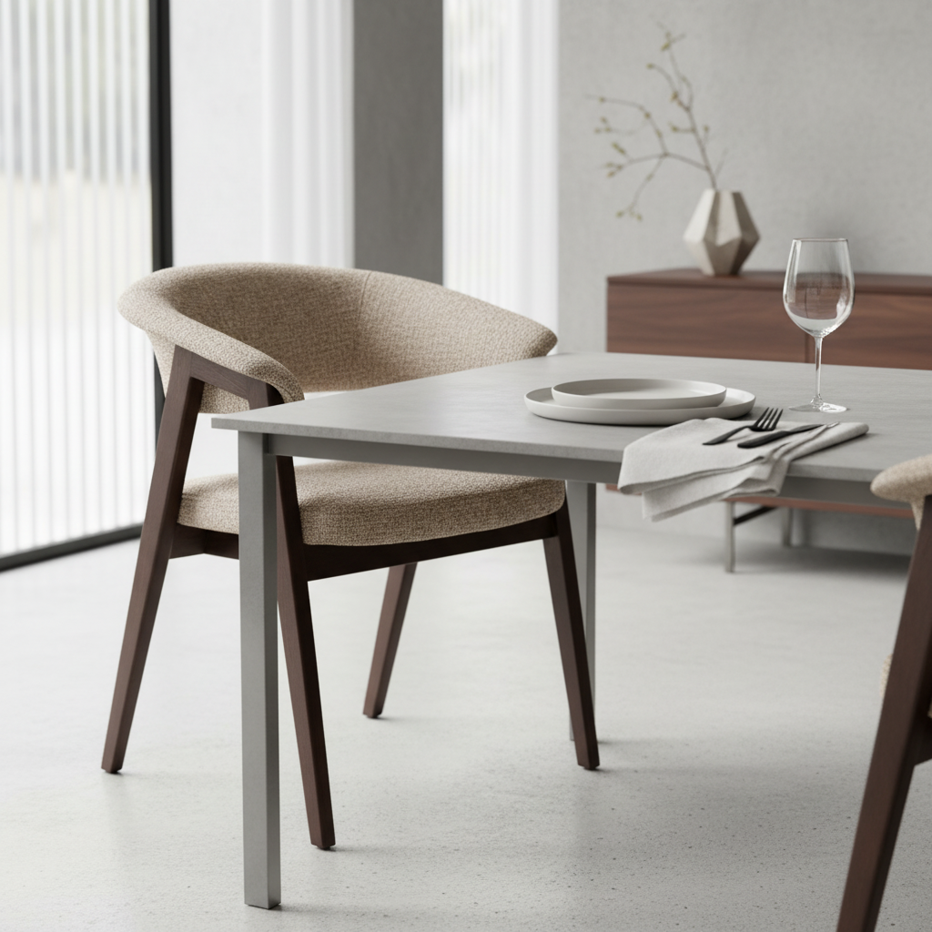 Fitzroy Set of 2 Dining Chair - Autumn + Walnut