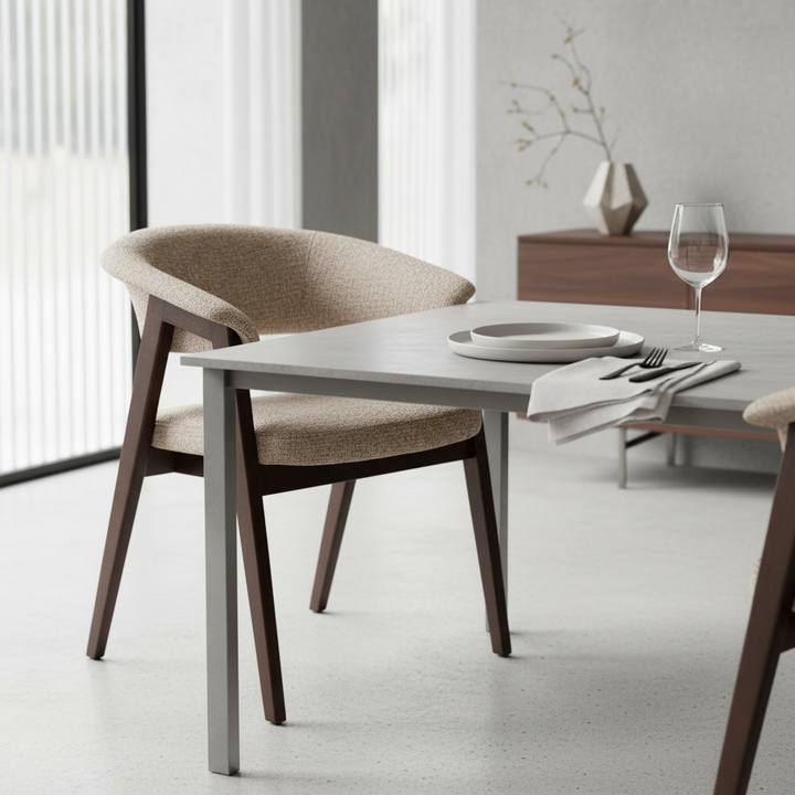 Fitzroy Set of 2 Dining Chair - Autumn + Walnut