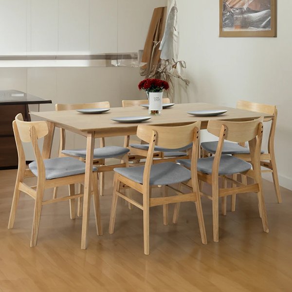 Fjord 6 Seater Rectangular Dining Table & Chair Set