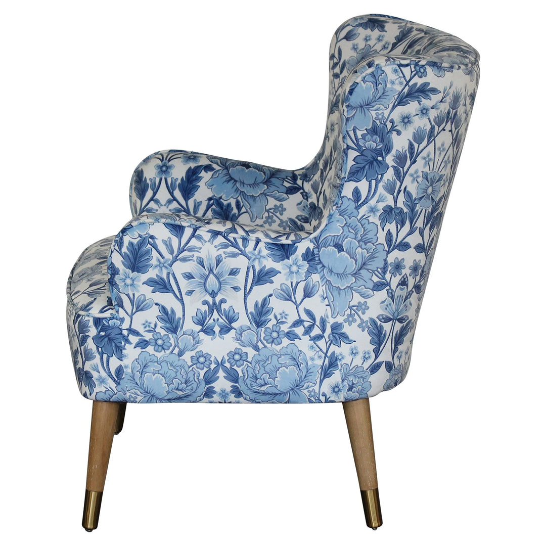Flora Blue Accent Chair