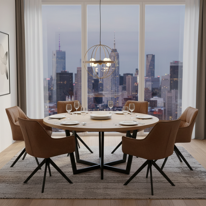 Florence Faux Suede Dining Chairs (Set of 2) - Cognac