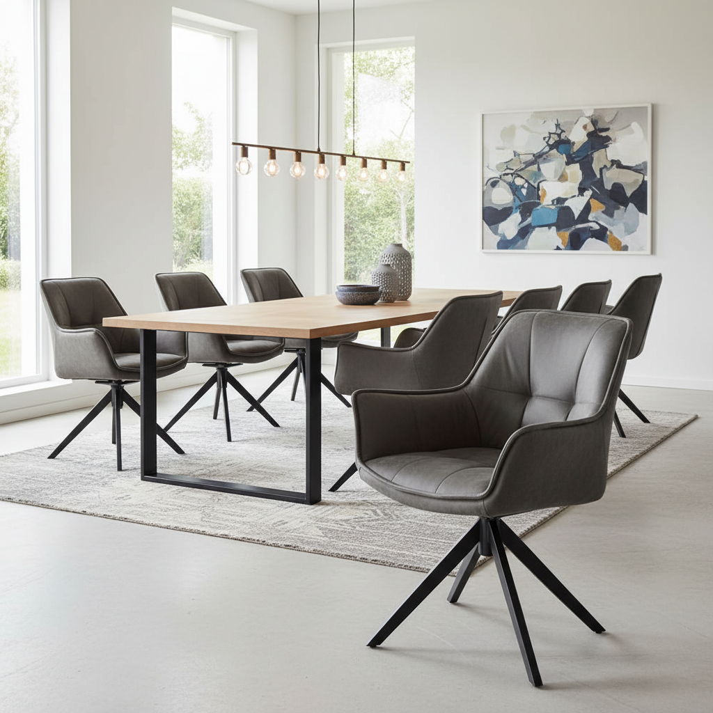 Florence Faux Suede Dining Chairs (Set of 2) - Grey