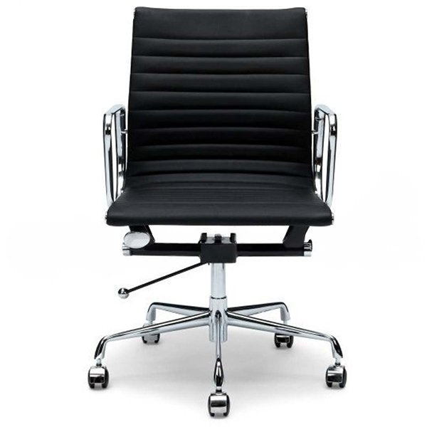 Floyd Low Back Office Chair - Black Leather