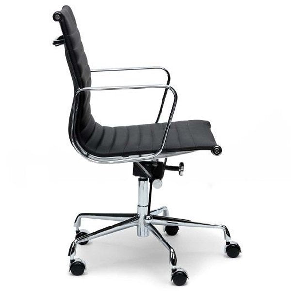 Floyd Low Back Office Chair - Black Leather