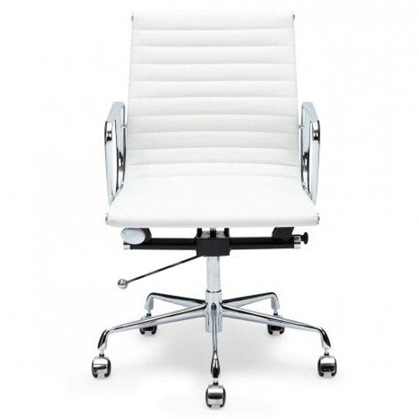 Floyd Low Back Office Chair - White Leather