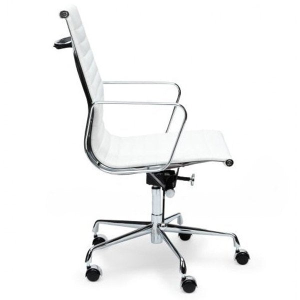 Floyd Low Back Office Chair - White Leather