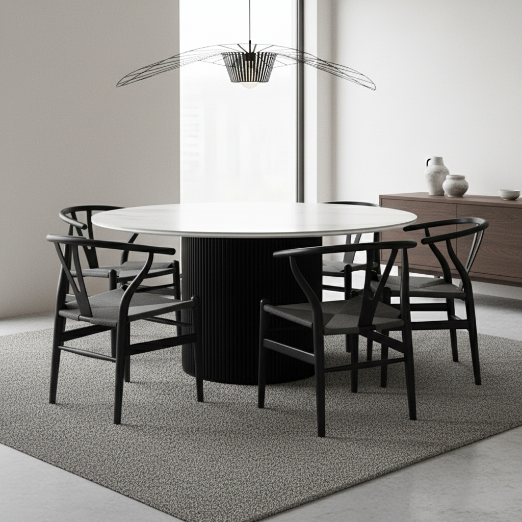 Flute Round Dining Table